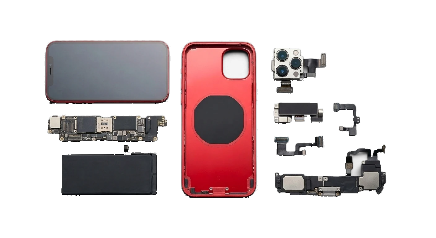 Celulares desarmados y piezas para inventario de partes